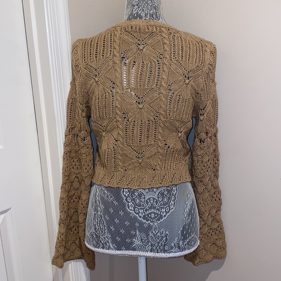 Zara KNIT CARDIGAN WITH TIE small NWT - Picture 10 of 11